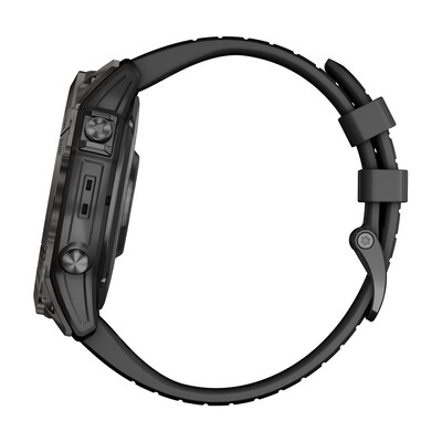 Garmin fenix 7X Pro Sapphire Solar Edition Smartwatch, Carbon Gray & Black, 51mm (GRM0277810)