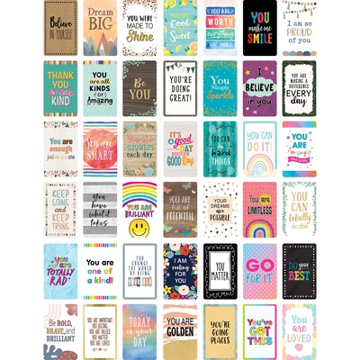 Teacher Created Resources Encouragement Personal Notecards, Multicolored, 42/Pack, 6 Packs/Bundle (TCR5616-6)