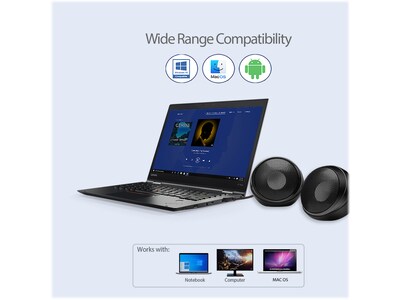 Adesso Xtream S4 Computer Speaker System, Black (XTREAM S4)