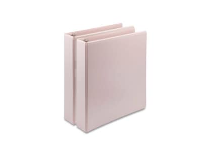 Samsill Earths Choice 1.5 3 D-Ring View Binder, Rose, 2/Pack (SAMU69540)