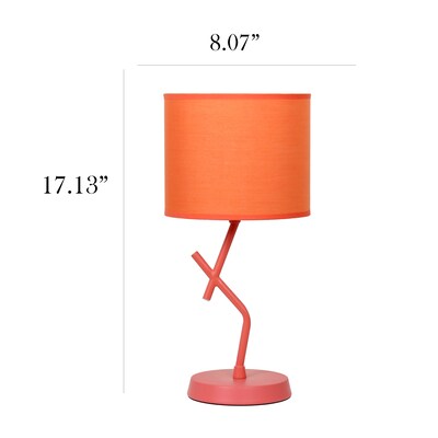 Simple Designs Abstract 17.13" LED Table Lamp, Orange (LT1172-ORG)