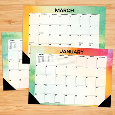 2026 Willow Creek Rainbow Gradient 17 x 12 Monthly Desk Pad Calendar (57155)
