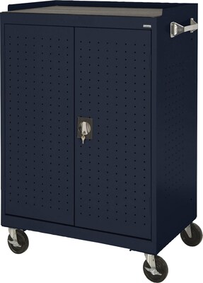 Sandusky Mobile Laptop Security Cabinet; Navy Blue, 52Hx36Wx24D
