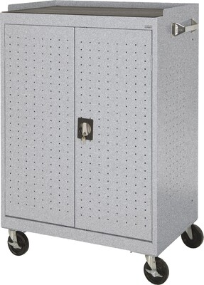 Sandusky Mobile Laptop Security Cabinet; Multi-Granite, 52Hx36Wx24D