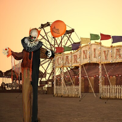 Haunted Hill Farm Life-Size Animatronic Clown (HHCLOWN-9FLSA)