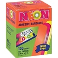 Neon Adhesive Bandages; 100 PCS