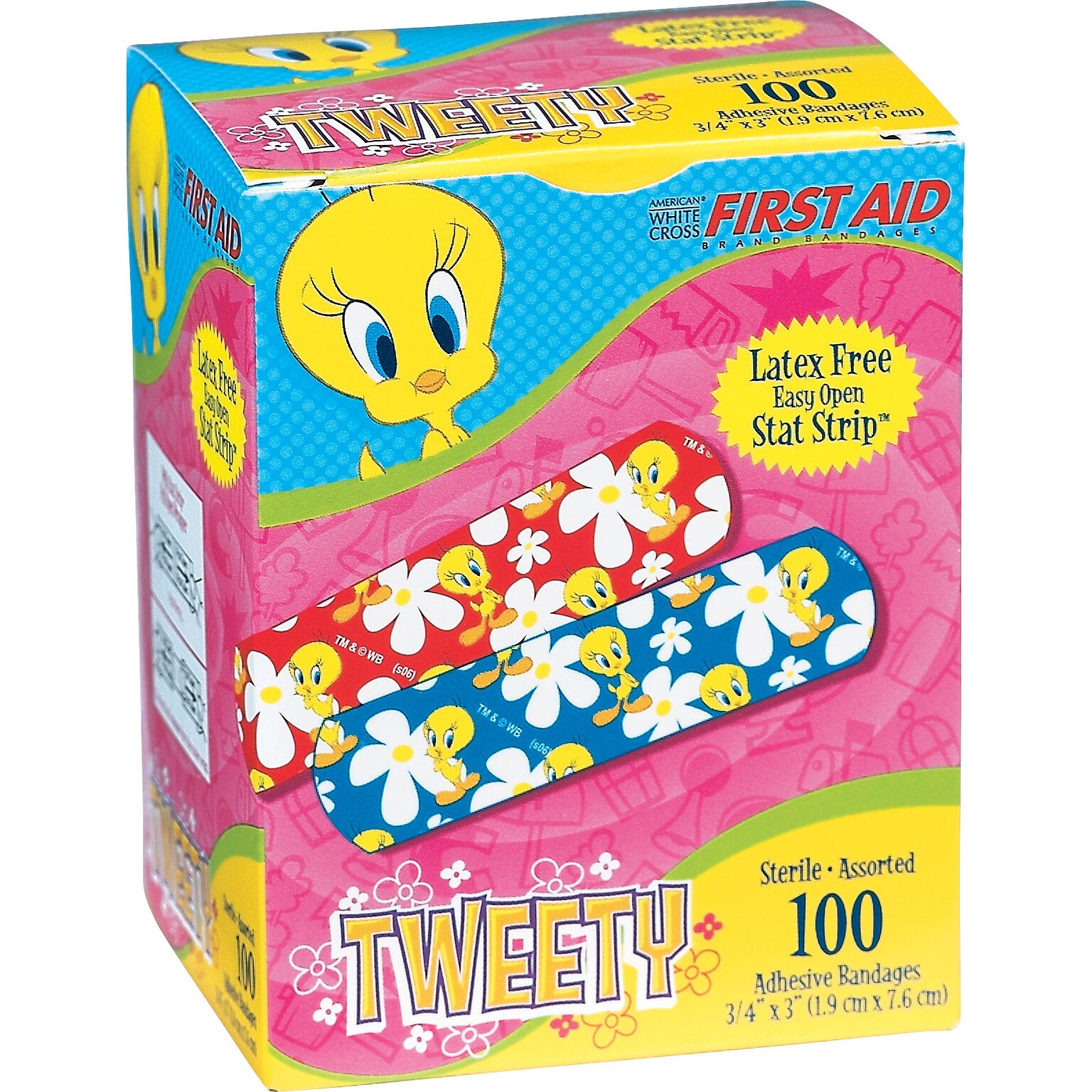 Tweety® Red & Blue Adhesive Bandages; 100 PCS