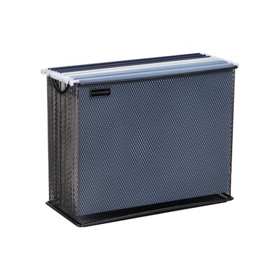 Mind Reader Metal Desk File Organizer, Black (FILEBASK-BLK)