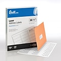 Quill Brand® Laser Address Labels, 1 x 2-5/8, White, 30 Labels/Sheet, 250 Sheets/Box (Comparable to Avery 5960)