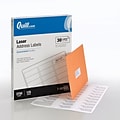 Quill Brand® Laser Address Labels, 1 x 2-5/8, White, 30 Labels/Sheet, 125 Sheets/Box (Comparable to Avery 5160)