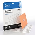 Quill Brand® Inkjet Address Labels, 1 x 2-5/8, Matte Clear, 750 Labels (Comparable to Avery 8660 & 18660)