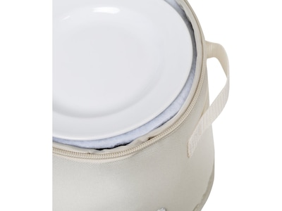 Honey-Can-Do Polyester Round Dinnerware Storage Cases, Natural, 3/Set (SFT-09234)