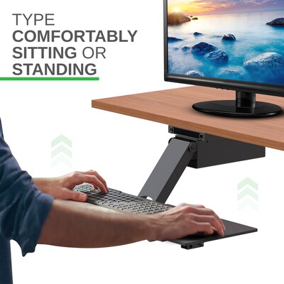 Uncaged Ergonomics Adjustable standing desk Keyboard Drawer, Black (KT2)