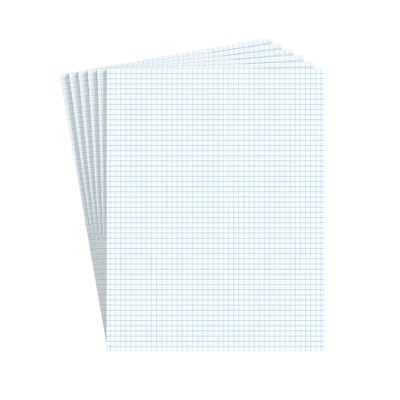 Staples® Notepads, 8.5 x 11, Graph Ruled, White, 50 Sheets/Pad, 6 Pads/Pack (ST57332)