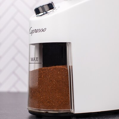 Capresso Infinity Plus Burr Coffee Grinder, White (570.02)