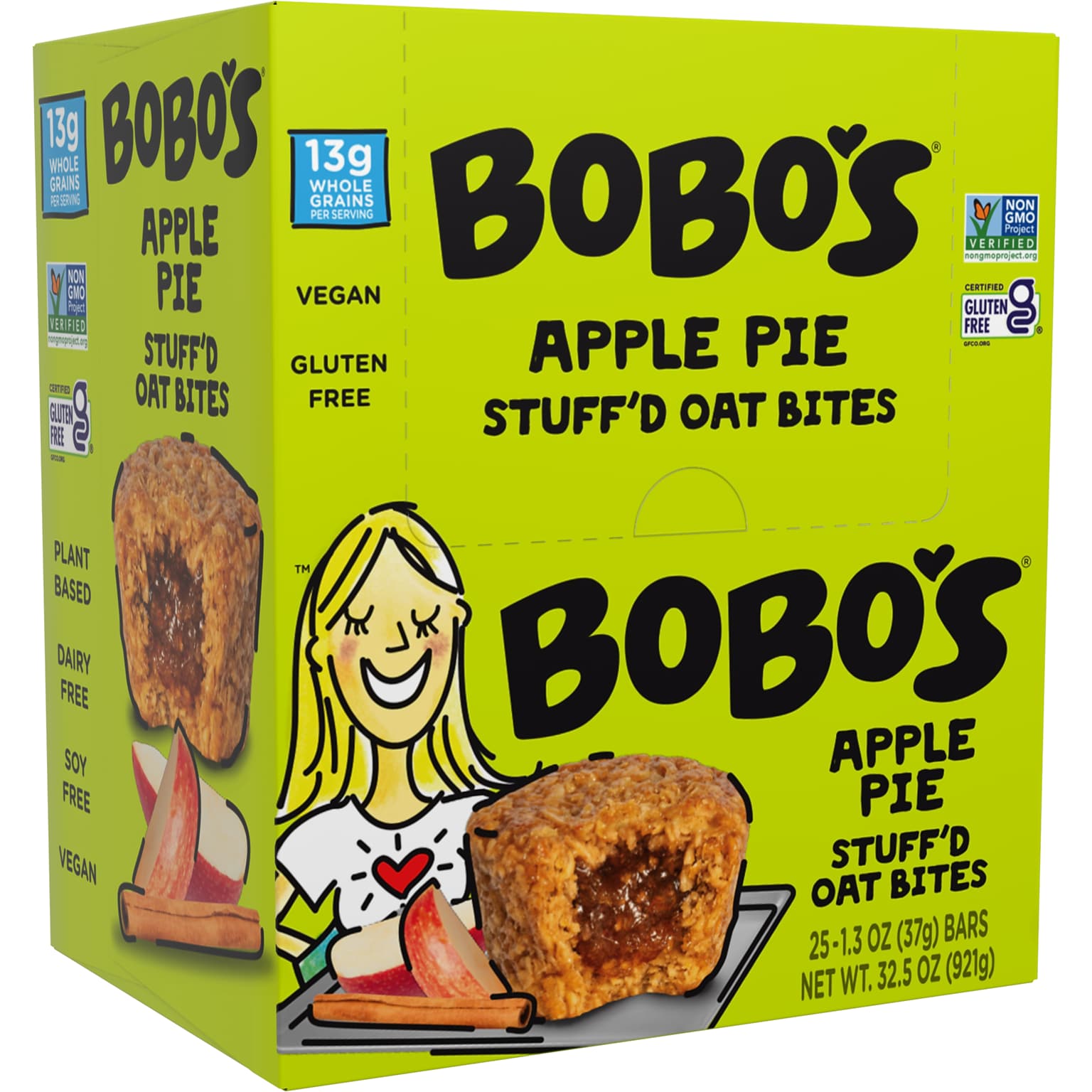 Bobos Stuffd Gluten-Free Apple Pie Oat Bites, 1.3 oz., 25 Bites/Box (SL121-25)