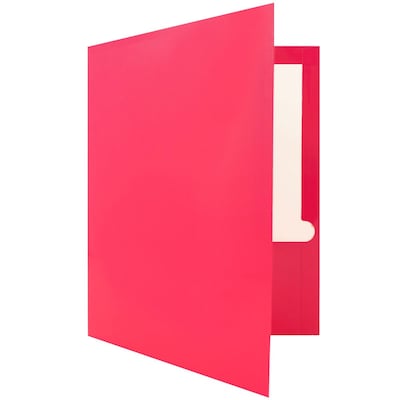 JAM Paper Glossy 2-Pocket Presentation Folders, Assorted Colors, 6/Pack (385GFASSRT)