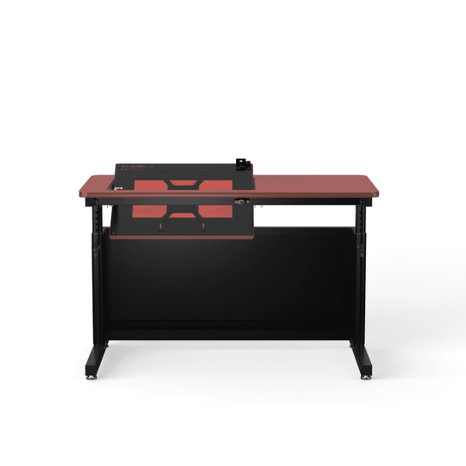 VersaDesk Revolution 48W Manual Adjustable Standing Computer Table, Cherry/Black (RST4824-BC)