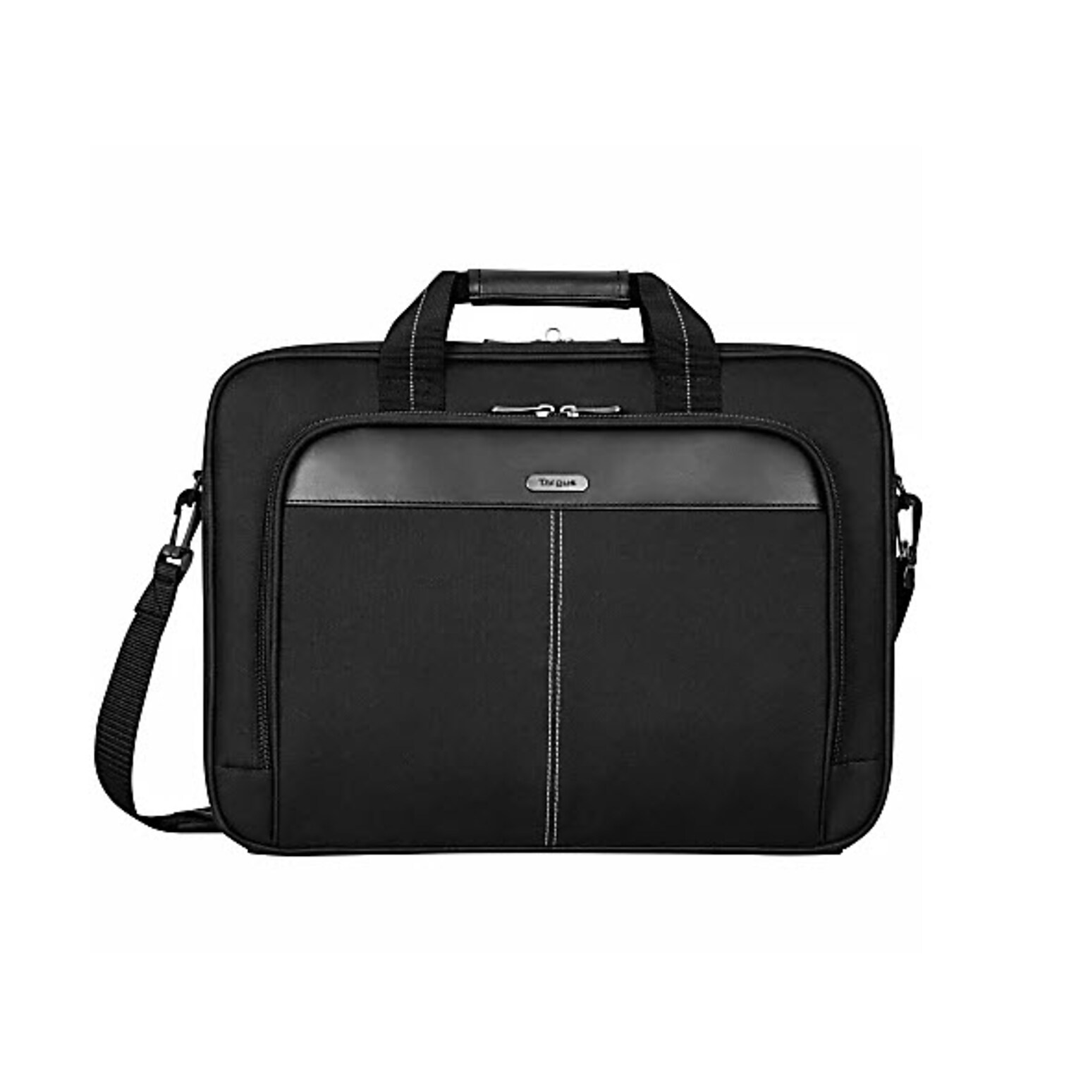 Targus Classic Slim Laptop Briefcase, Black Polyester (TCT027US)