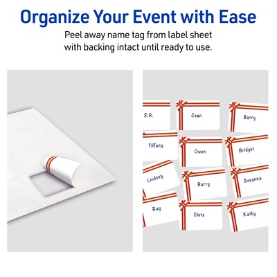 Avery Rectangle Multipurpose Labels, 2-1/3" x 3-3/8", White, 80/Pack (19479370595)