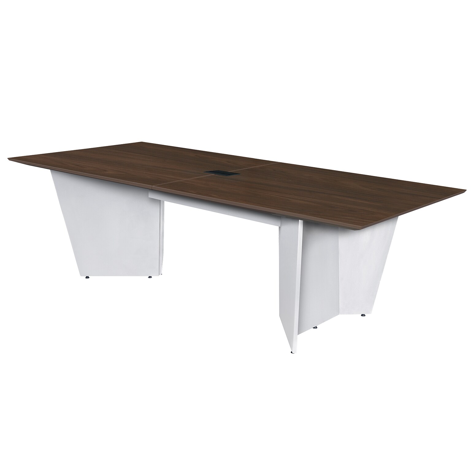 Array 96 Conference Table with Power Data Grommet, Neo Walnut/ White (ACT9648NWWH)