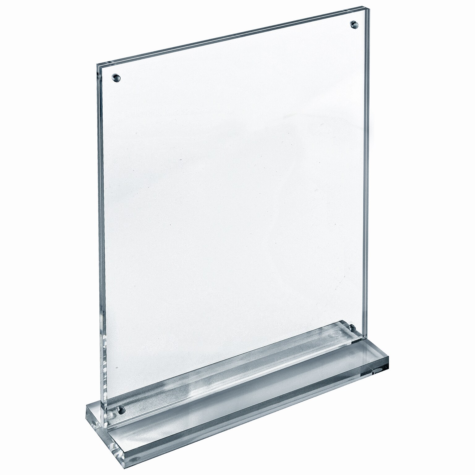 Azar Sign Holder, 8.5 x 11.625, Vertical, Table Top, Clear, Acrylic (104778)
