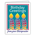 Medical Arts Press® Chiropractic Birthday Cards; Spine Candles, Blank Inside