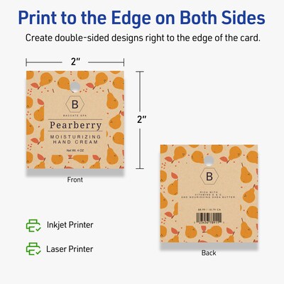 Avery 2" x 2"  Blank Price & Merchandise Tags, Kraft Brown, 300/Carton (95316-KMT25)