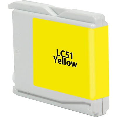Quill Brand® Brother LC51 Remanufactured Yellow Ink Cartridge, Standard Yield (LC51Y) (Lifetime Warranty)