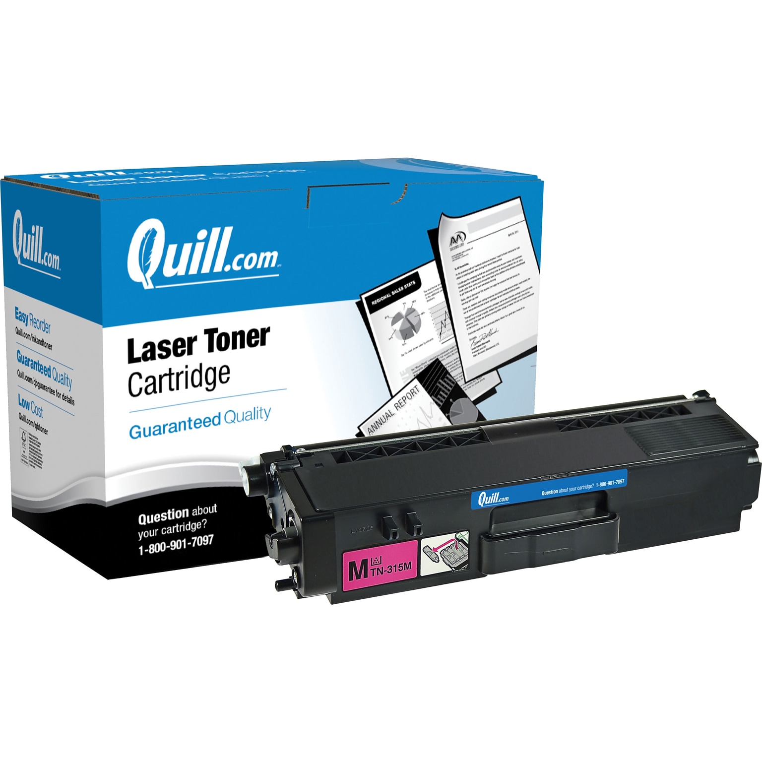Quill Brand® Remanufactured Magenta High Yield Toner Cartridge Replacement for Brother TN-315 (TN315M) (Lifetime Warranty)