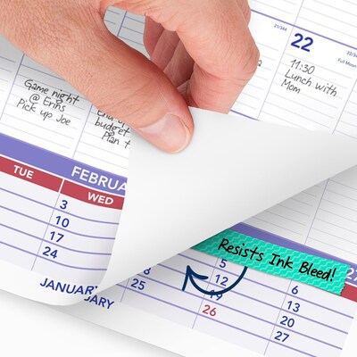 2027 AT-A-GLANCE 15.5 x 22.75 Three-Month Wall Calendar, White/Purple (PM6-28-27)