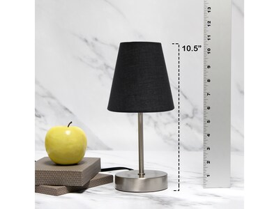 Creekwood Home Nauru Incandescent Table Lamp, Sand Nickel/Black (CWT-2007-BK)