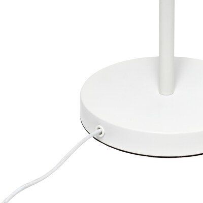 Lalia Home White Matte Light Beacon Table Lamp with Clear Glass Shade (LHT-5027-WH)