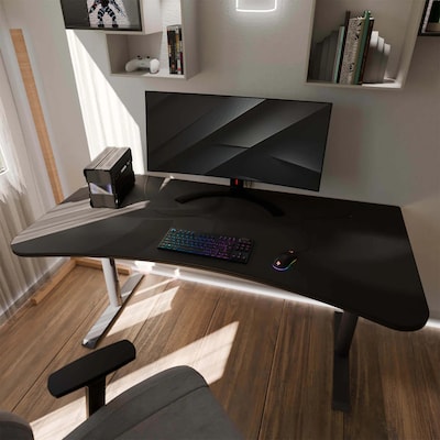 Arozzi Arena Gaming Desk, Gunmetal (ARENANAGMDG)
