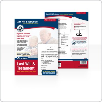 Adams Preprinted Wills Forms, 11"H x 8.5"W (K307)