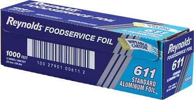 Reynolds Wrap® 611 Standard Aluminum Foil; 12(W) x 1000(L), Silver, 1 Roll