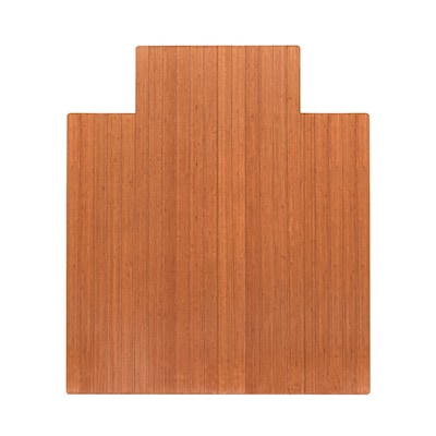 Anji Mountain Standard Bamboo Carpet & Hard Floor Chair Mat with Lip, 44 x 52, Walnut (AMB24053)