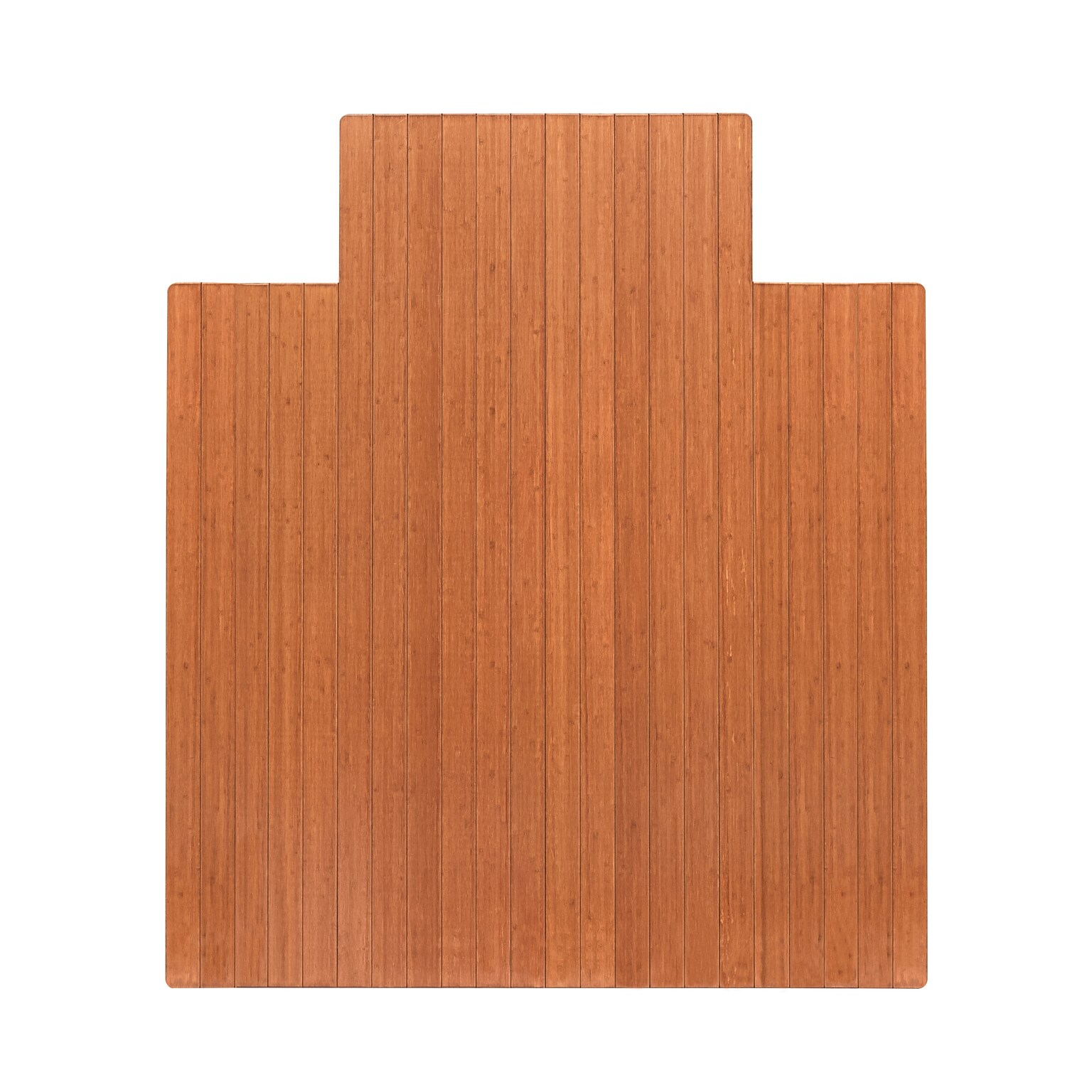 Anji Mountain Standard Bamboo Carpet & Hard Floor Chair Mat with Lip, 44 x 52, Walnut (AMB24053)