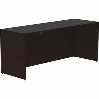 Lorell Essentials Series Credenza Desk, Espresso (LLR18212)