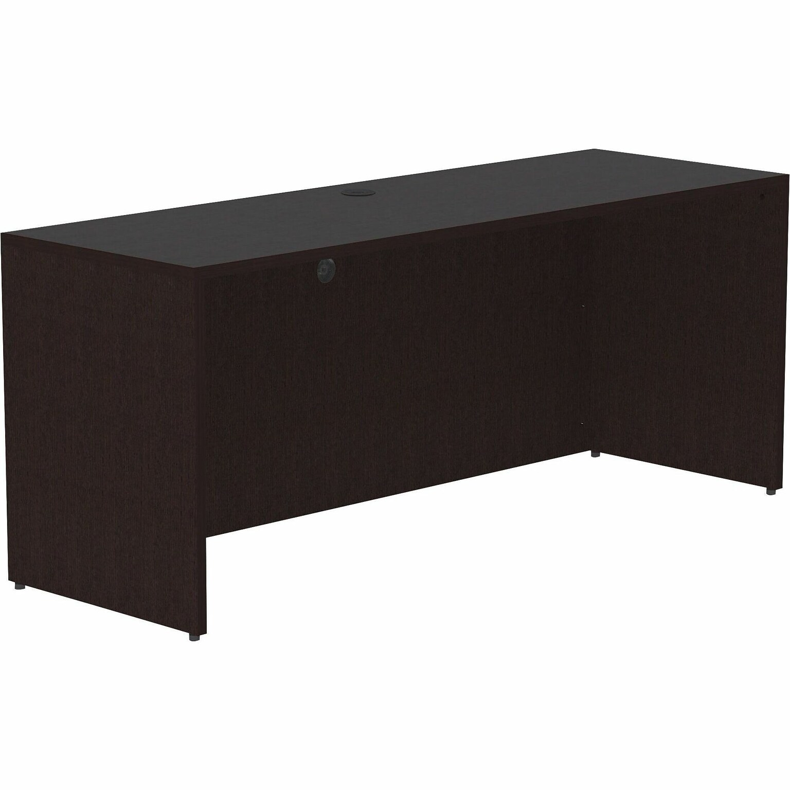 Lorell Essentials Series Credenza Desk, Espresso (LLR18212)