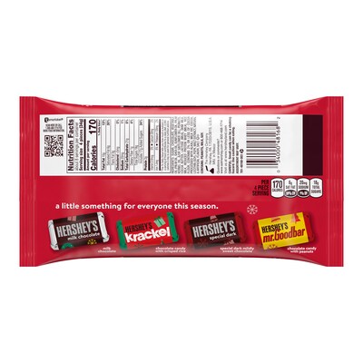 HERSHEYS Miniatures Assorted Chocolate Christmas Candy Bag, 9.9 oz (HEC48168)