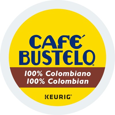 Cafe Bustelo 100% Colombian Coffee Keurig® K-Cup® Pods, Medium Roast, 96/Carton (112439)