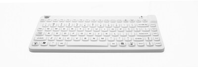 Man & Machine Slim Cool Wired Ergonomic Waterproof Keyboard, White (SCLP/W5)