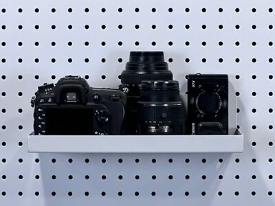 Triton Products DuraHook 12" W x 6" D White Steel Pegboard Shelf, 2/Set (76126W-2)