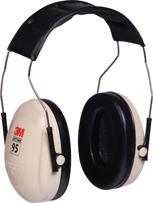 3M™ Peltor™ Optime™ Over-the-Head Low Profile Folding Ear Muffs; White, 95 dB