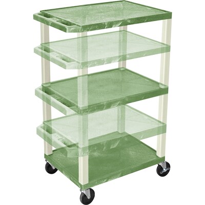 H. Wilson® Adjustable-Height A/V Carts; Green