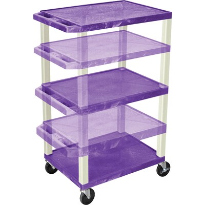 H. Wilson® Adjustable-Height A/V Carts; Purple