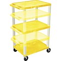 H. Wilson® Adjustable-Height A/V Carts; Yellow