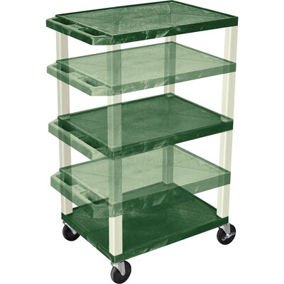 H. Wilson® Adjustable-Height A/V Carts; Hunter Green