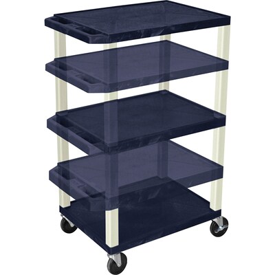 H. Wilson® Adjustable-Height A/V Carts; Topaz